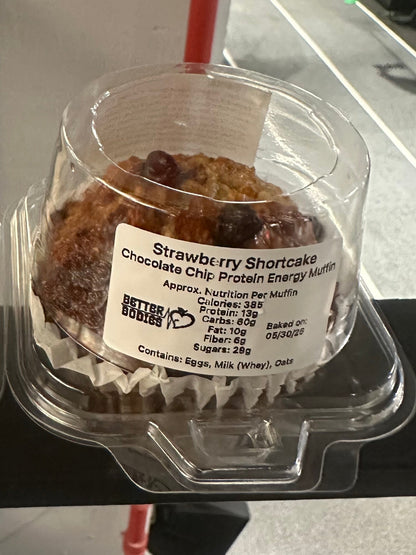 Strawberry Shortcake Protein Muffin with Chocolate Chips
